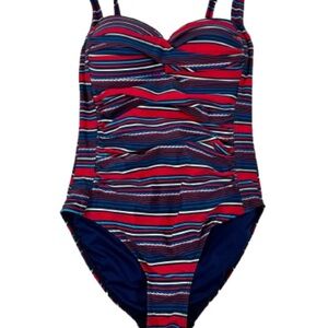 Nip Tuck Striped One Piece Bathing Suit